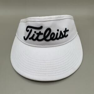 Titleist Golf Visor White Adjustable Cotton Classic Style